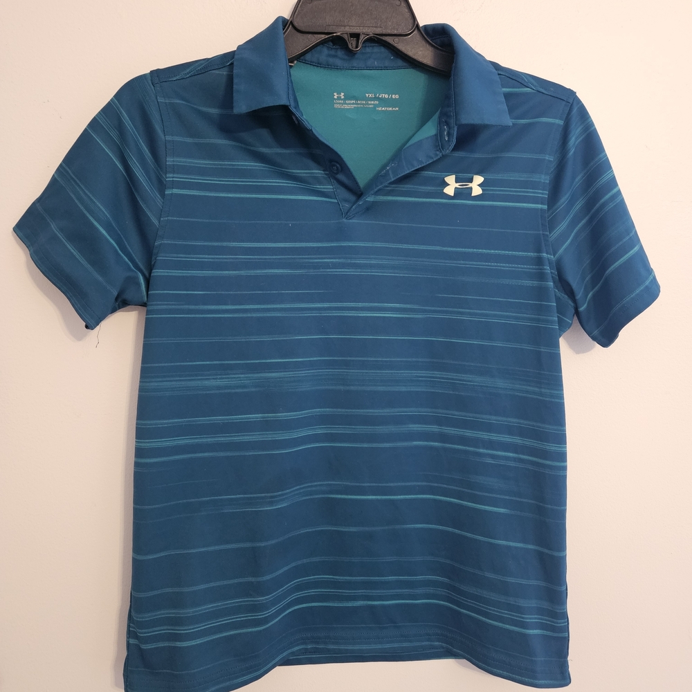 Boys Blue Under Armour Polo